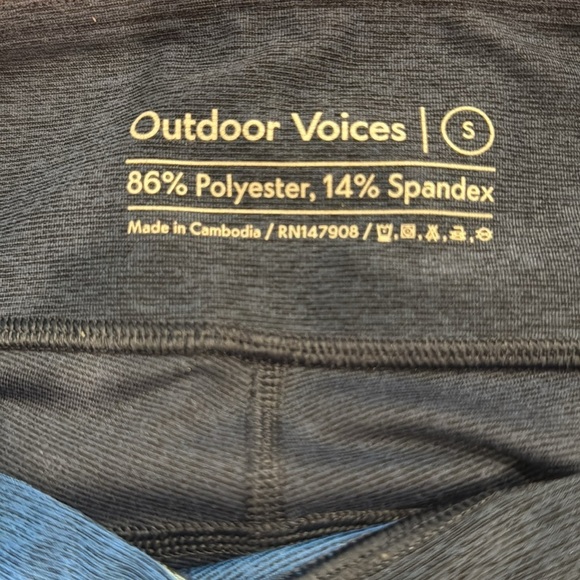 Outdoor Voices Navy and Royal Blue Leggings - Picture 4 of 4